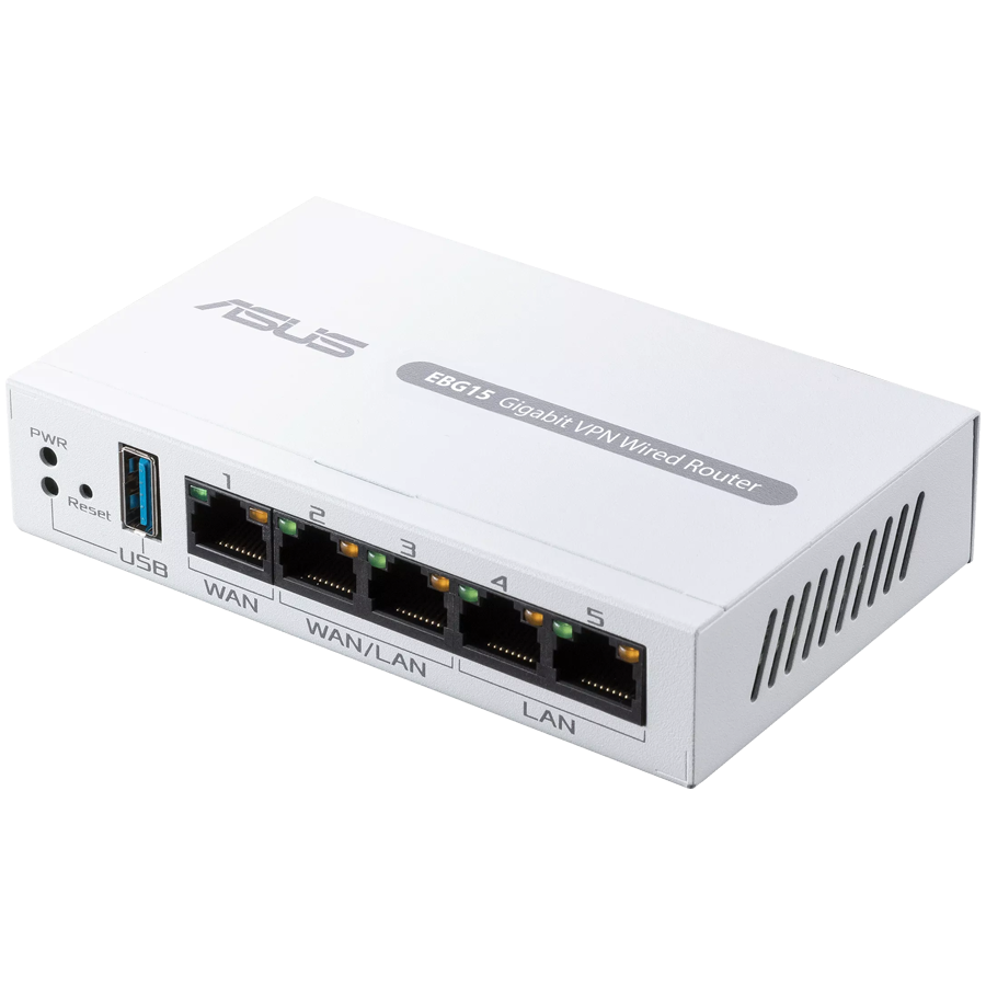 ASUS ExpertWiFi EBG15 Gigabit VPN 5 port žični usmerjevalnik, Up to 3 WAN ethernet ports 1 USB WAN
