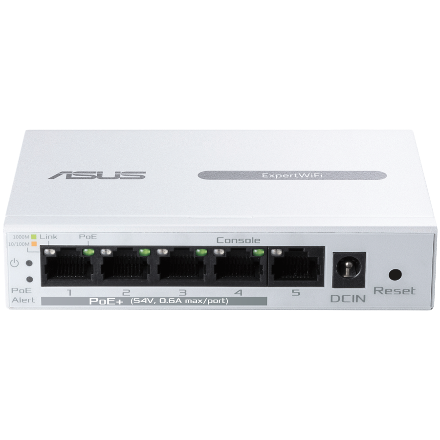 ASUS ExpertWiFi EBP15 5-portno GbE smart managed PoE stikalo, 4 PoE porti, 60W - 90IG08D0-MO3B00-A