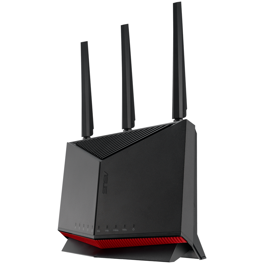 ASUS RT-BE86U BE6800 Dual-Band WiFi 7 (802.11be) gaming usmerjevalnik, AiMesh kompatibilen - 90IG08W0-MO9A0V-A
