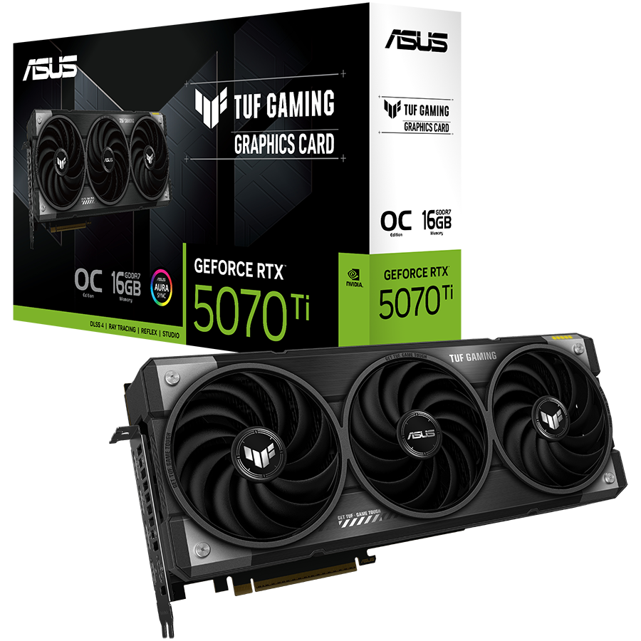 ASUS TUF Gaming GeForce RTX 5070 Ti OC Edition 16GB GDDR7 (TUF-RTX5070TI-O16G-GAMING) grafična kartica, PCIe 5.0, 2xHDMI 2.1b, 3xDisplayPort 2.1b - 90YV0MD0-M0NA00-A