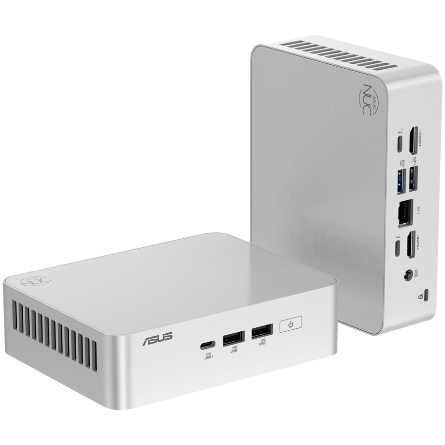 ASUS NUC 15 Pro+ Kit (RNUC15CRSU700002), Intel Ultra 7 255H, Intel Arc graphics, 4x USB Type-A, 3x U