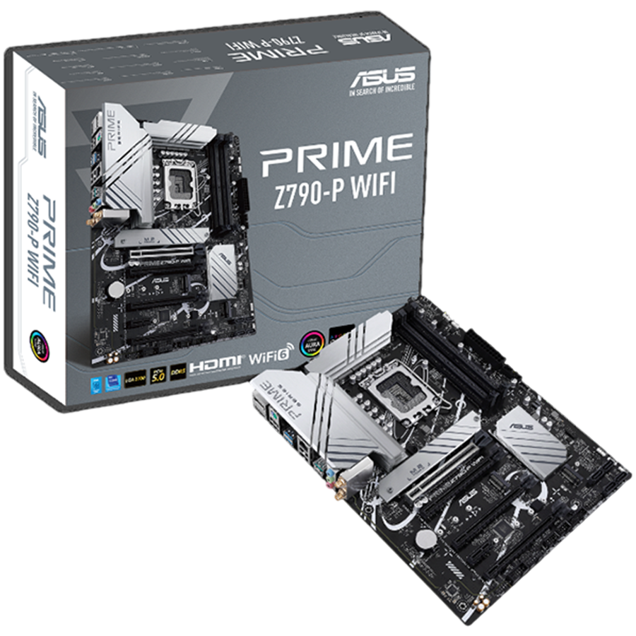 ASUS PRIME Z790-P WIFI LGA1700 ATX osnovna plošča - Intel Z790, 4xDDR5, 3xM.2, 4xSATA, 2.5Gb LAN, WiFi 6, BT, 1xDP, 1xHDMI, Aura Sync - 90MB1CJ0-M1EAY0-A