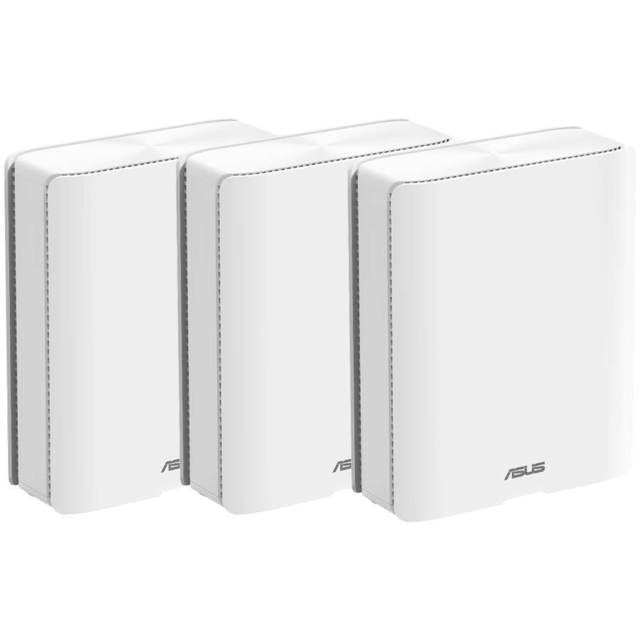 ASUS ZenWiFi BQ16 (3-paket) BE25000 Quad-band WiFi 7 (802.11be) Mesh sistem, dvojna 10G porta, starševski nadzor, AiMesh - 90IG08K0-MO3N4V-A