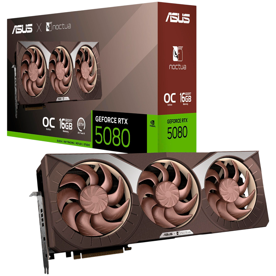 ASUS Video Card NVidia GeForce RTX 5080 16GB GDDR7 Noctua OC Edition (RTX5080-O16G-NOCTUA) VGA, PCIe