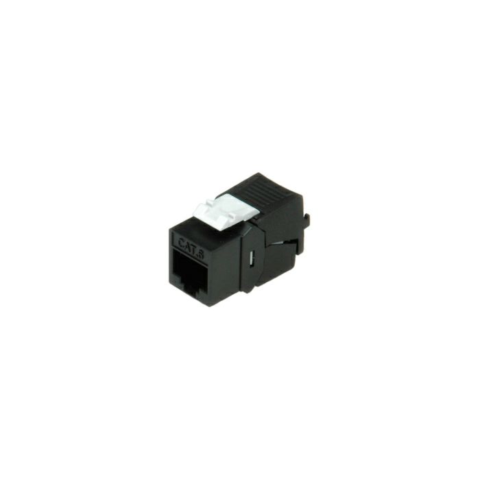 Roline RJ45 Keystone konektor Cat.6/Class E, UTP (tool-free), crni