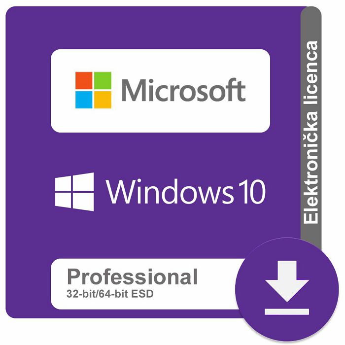 Microsoft Windows 10 Professional 32/64-bit ESD elektronička licenca