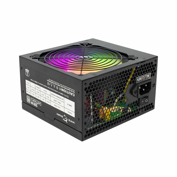 WHITE SHARK RGB napajanje 500W 80PLUS GPSU-W500F CAPTAIN-2