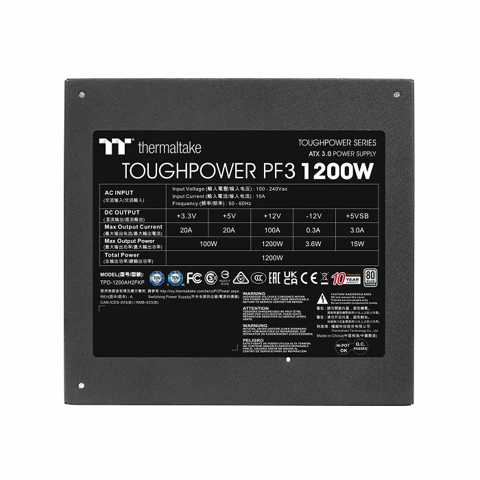 THERMALTAKE napajanje 1200W 80PLUS Platinum TOUGHPOWER PF3