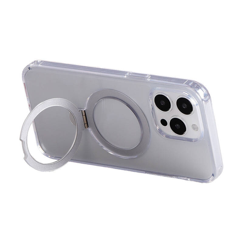 Magnetic protective case with handle Joyroom JR-BP004 for iPhone 15 Pro Max (transparent)