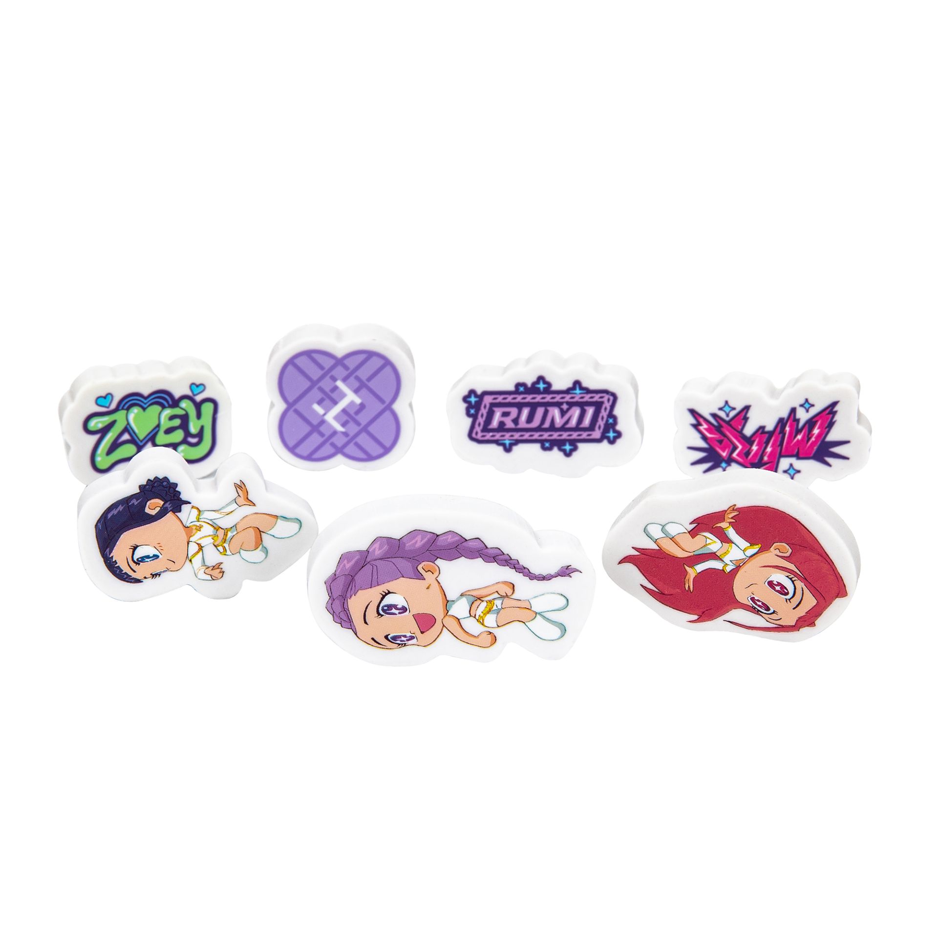 K-POP DEMON HUNTERS - STATIONERY COLLECTION - SET OF 7 ERASERS