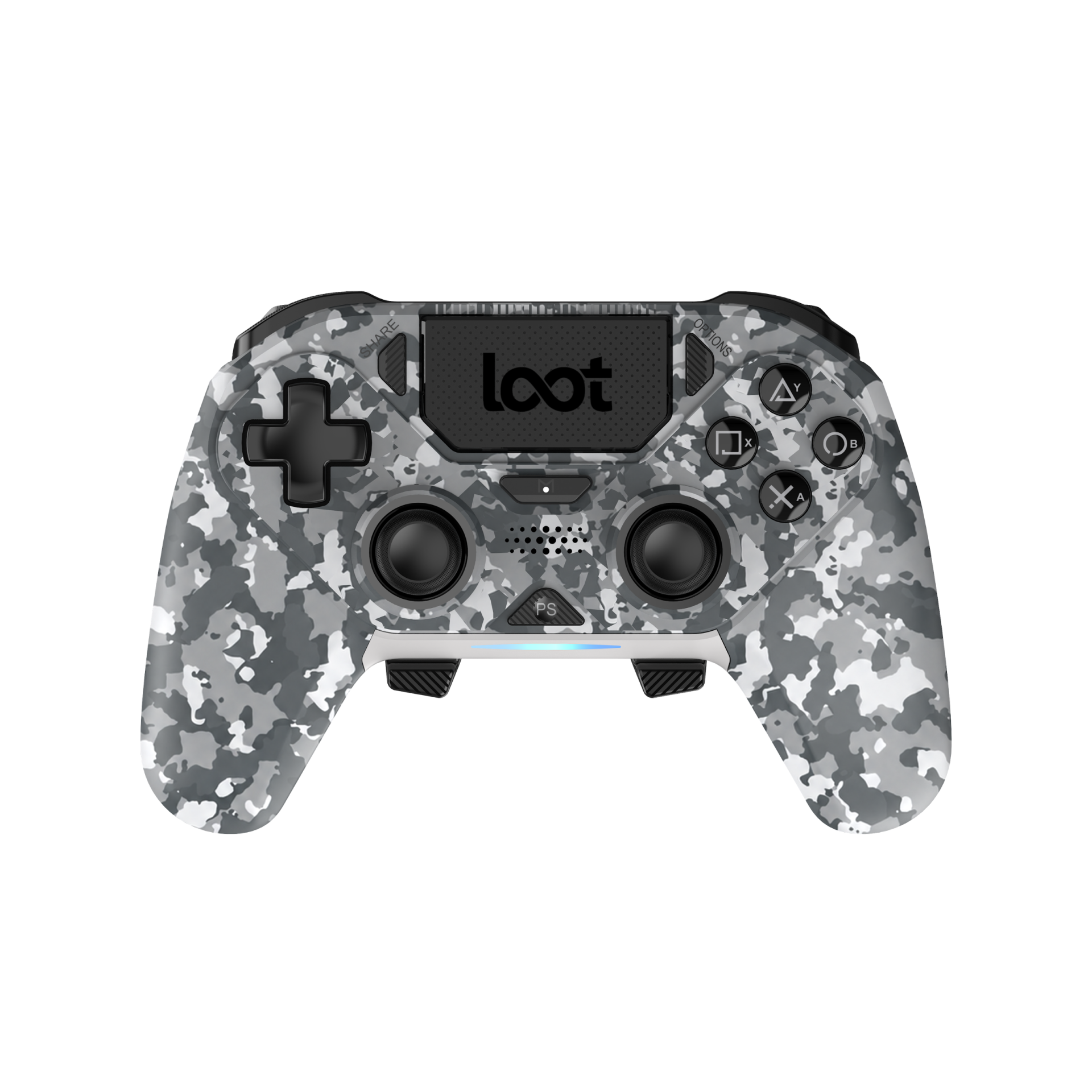 LOOT WIRELESS GAMING CONTROLLER PS4/SWITCH/PC/MOBILE - CAMO GREY