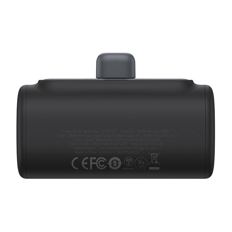 Powerbank Baseus Compact 5000mAh, 20W, USB-C (black)