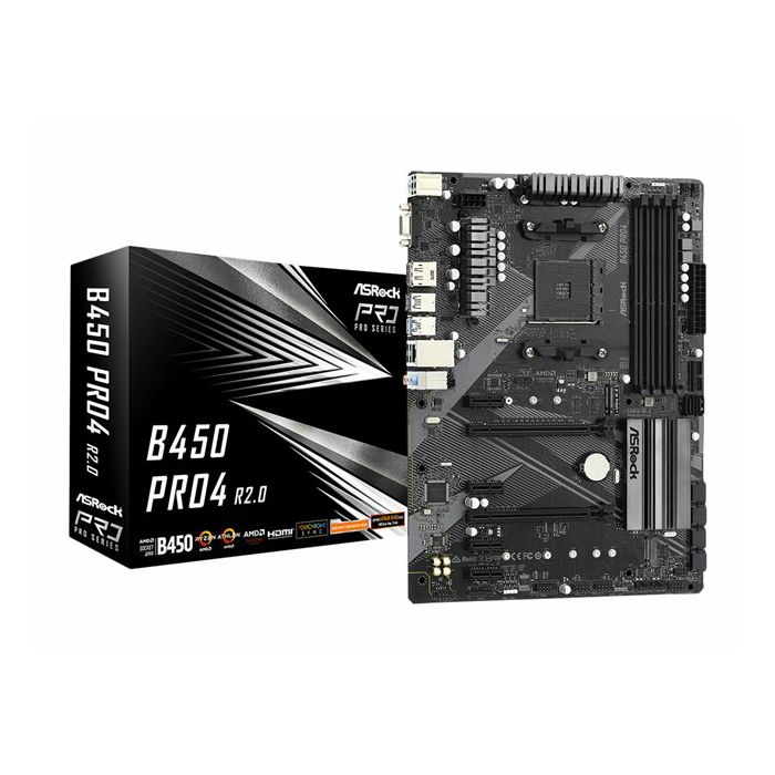 ASROCK B450 PRO4 R2.0 AM4 DDR4 4xSATA