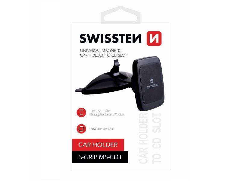 SWISSTEN držač za mobitel i tablet, magnetski, za CD utor S-GRIP M5-CD1 - 03030034