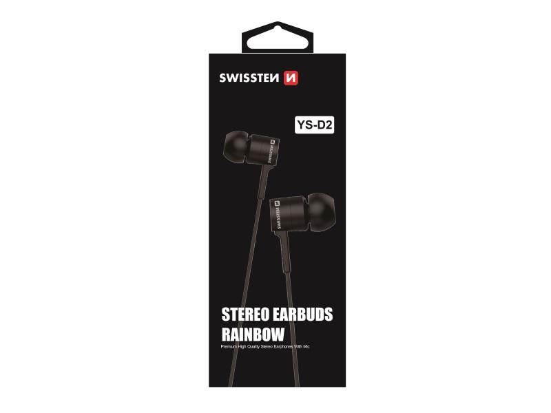 SWISSTEN slušalice + mikrofon, In-ear, crne RAINBOW YS-D2 - 05180064