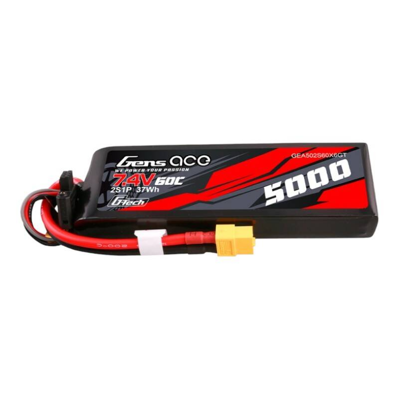 ace Gens G-Tech 5000mAh 7.4V 60C 2S1P Lipo PC material case with XT60 Plug