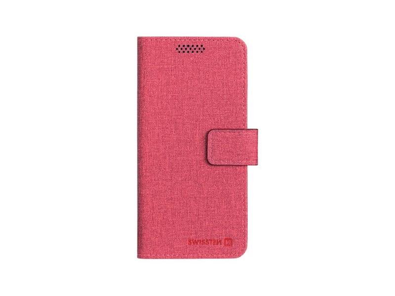 SWISSTEN preklopni etui za mobitel, veličina XL, 158 x 80mm, tekstil, crvena - 03090006