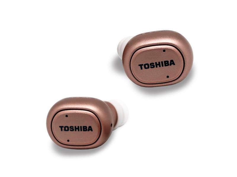 TOSHIBA slušalice Earbuds, BT, vodootporne, HandsF, zlatno/roze RZE-BT800E - 05180096