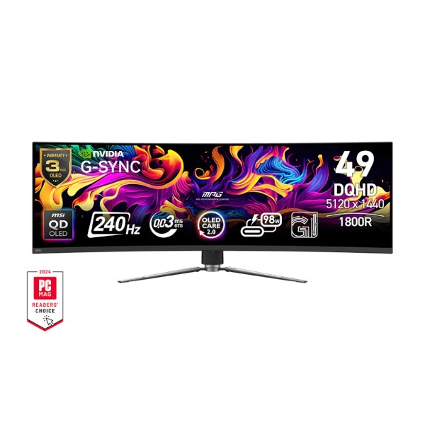 Monitor MSI MPG 491CQPX QD-OLED 49" / DQHD / 240Hz / 0,03 ms (GTG) (black) - adjustable height