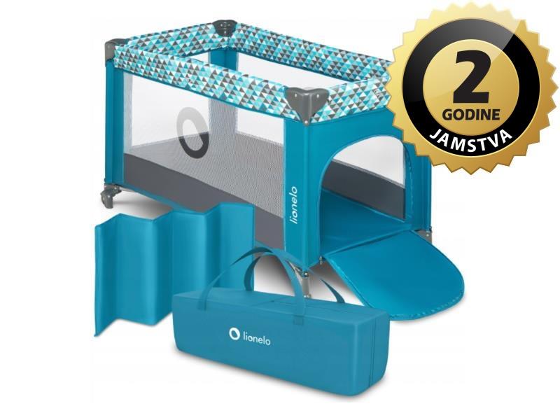 Lionelo dječji prijenosni krevetić Stefi, zelena-tirkiz - 21040066