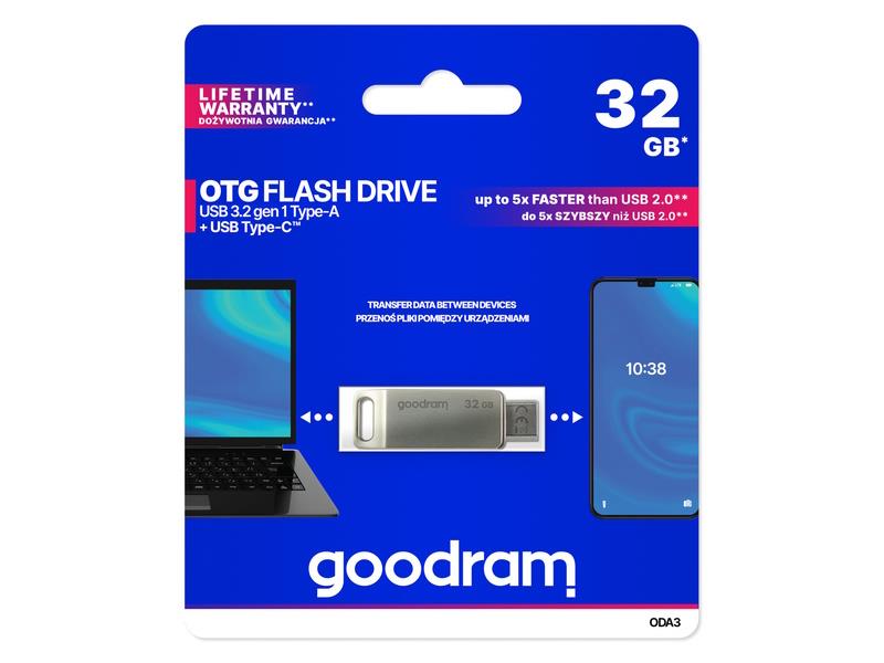 Memorija USB GoodDrive ODA3 3.2 32GB, USB-C, USB-A - 02040330