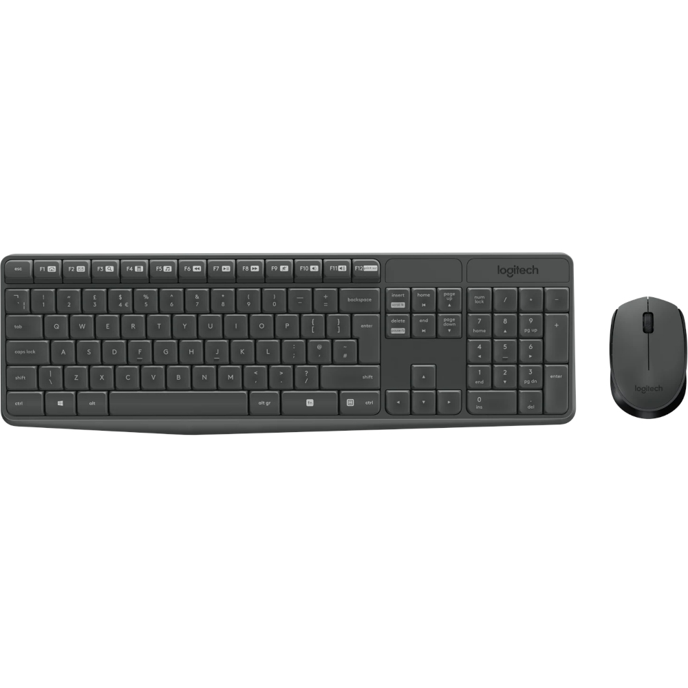 LOGITECH MK235 Wireless Keyboard and Mouse Combo (sivi)