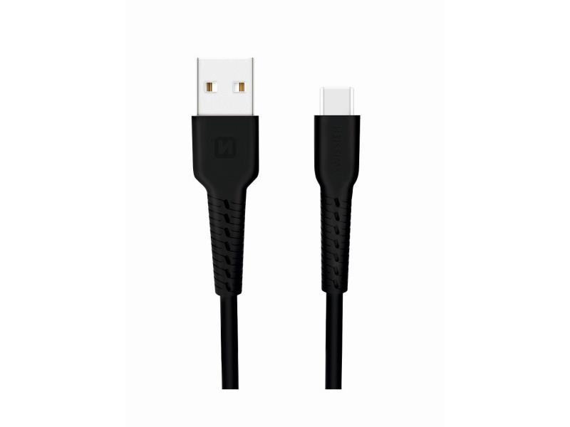 SWISSTEN kabel USB/USB-C, 2A, 1m, crni - 03080087