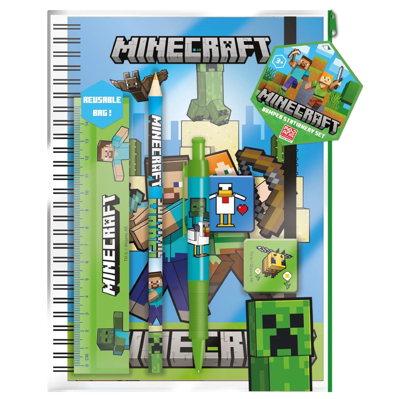 PYRAMID DST MINECRAFT A5 BUMPER STATIONERY SET