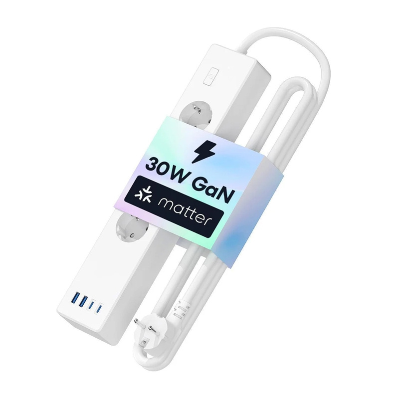 Meross MSP844(EU) smart fast charging power strip, 4 outlets + 2x USB-A + 2x USB-C (Matter)