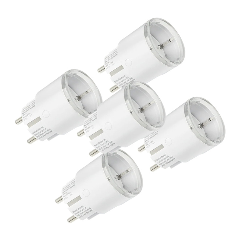 Shelly Set of 5 Plug s MTR Gen3 12A smart outlets (white)