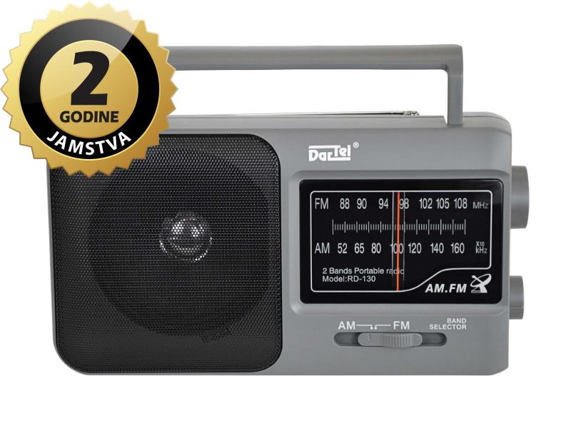 Dartel radio FM, AM, analogni, AC ili klasične baterije, tamno sivi RD-130 - 05100077