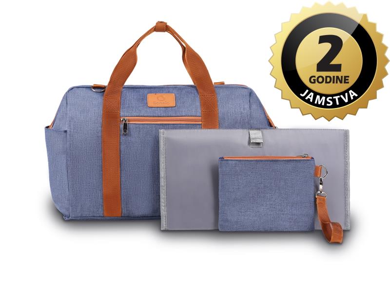 Lionelo torba za mamu, termo, p. za previjanje, torbica za kozmetiku, plava IDA - 21050033