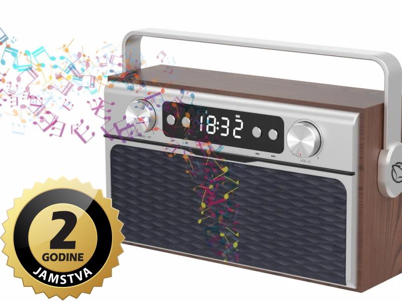 MANTA radio FM, budilica, sat, LCD, BT, USB, microSD, baterija, Ibiza RDI917PRO - 05100079