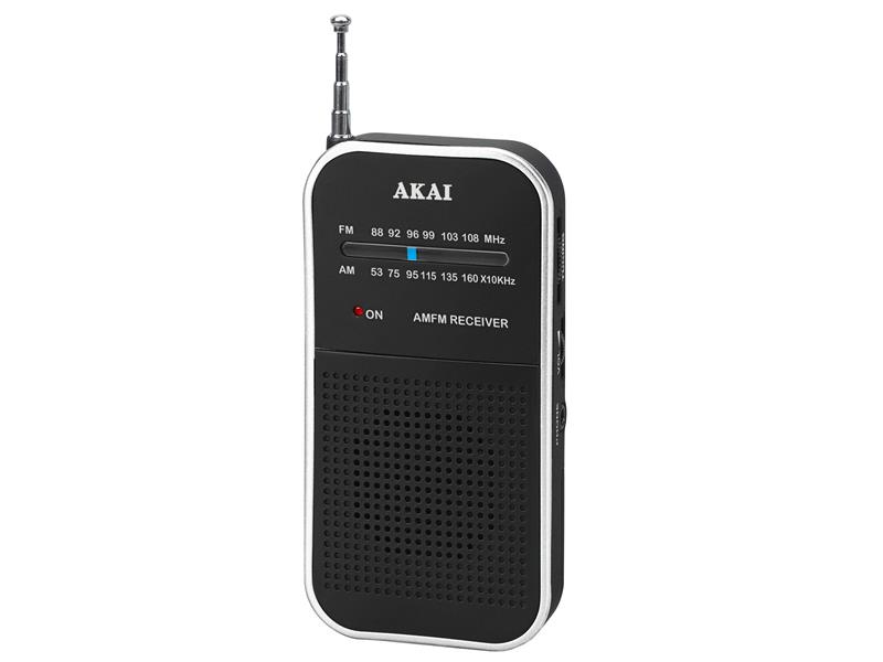 AKAI radio džepni, FM, AM, analogna skala, 2x AAA baterije, crni APR-350 - 05270001
