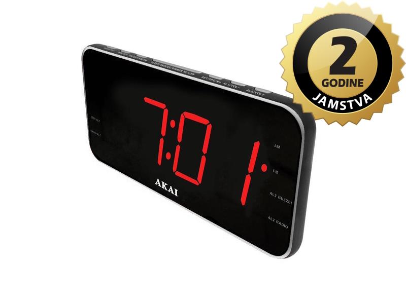 AKAI budilica, FM/AM radio, LCD, USB punjač, može i na zid ACR-3899 - 19040037