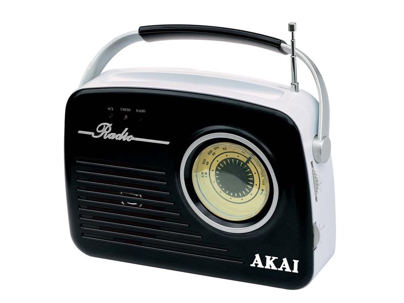 AKAI radio FM, AM, analogna skala, USB, SD, crni APR-11BLACK - 05270005