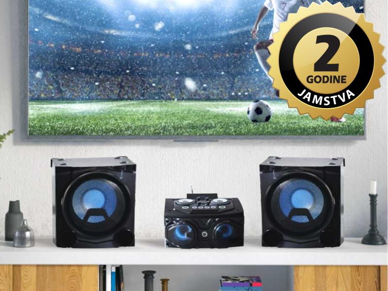 MANTA karaoke, 100W, modularne, FM, BT, USB, SD, bež mik, daljinsk, crni SPK5520 - 05190167