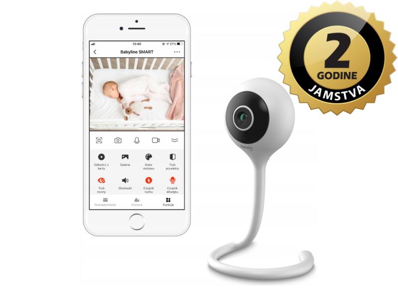 Lionelo dječji video, WiFi, aplikacija za Android i iOS, bijela BabyLine SMART - 21060008