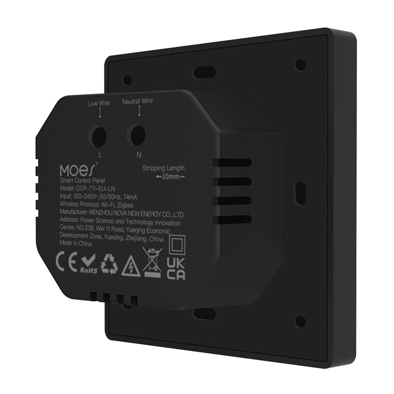 MOES CCP-TY-LN Wi-Fi/ZigBee Control Panel with 4" LCD Display