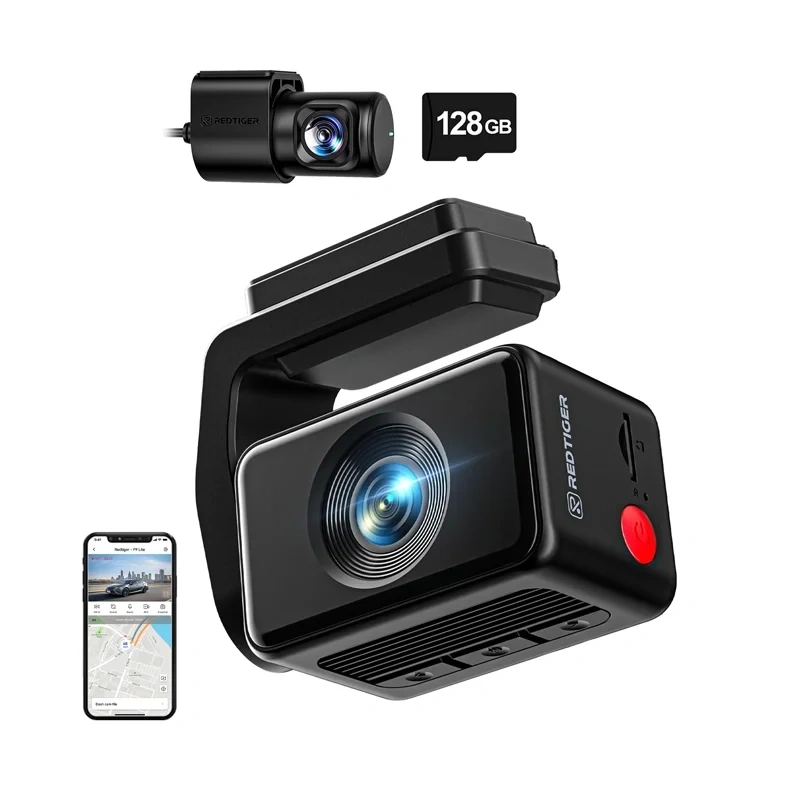 Redtiger F4 Pro WiFi 4K + 1080p 128GB Dash Cam