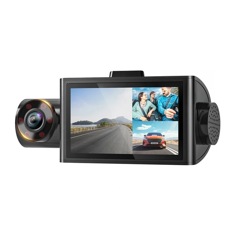 Wolfbox i07 WiFi 2.5K + 1080p Dash Cam