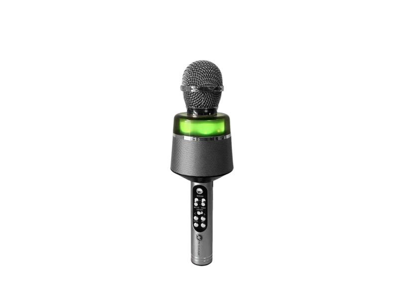 N-Gear mikrofon karaoke STAR MIC, BT, RGB svjetlosni efekti, baterija, srebrni - 05230027