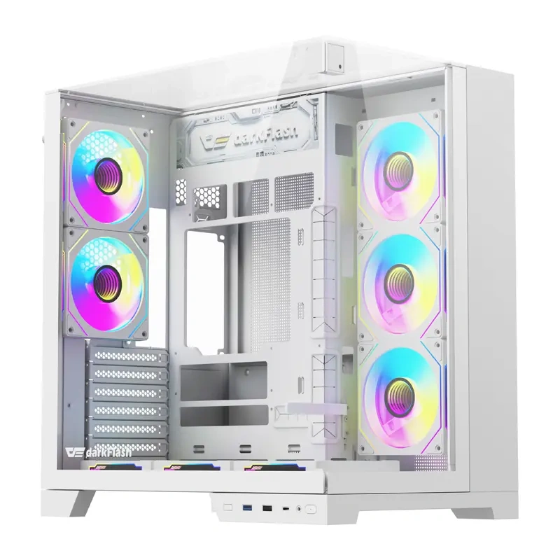 Computer case DarkFlash TH285 PLUS + 8 fans (white)