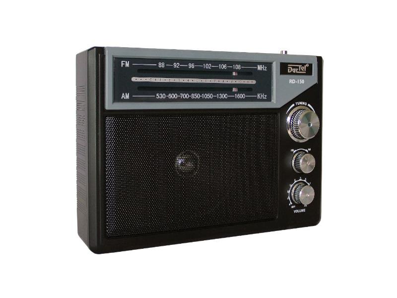 Dartel radio FM, AM, analogni, AC ili klasične baterije, crni RD-150 - 05100088