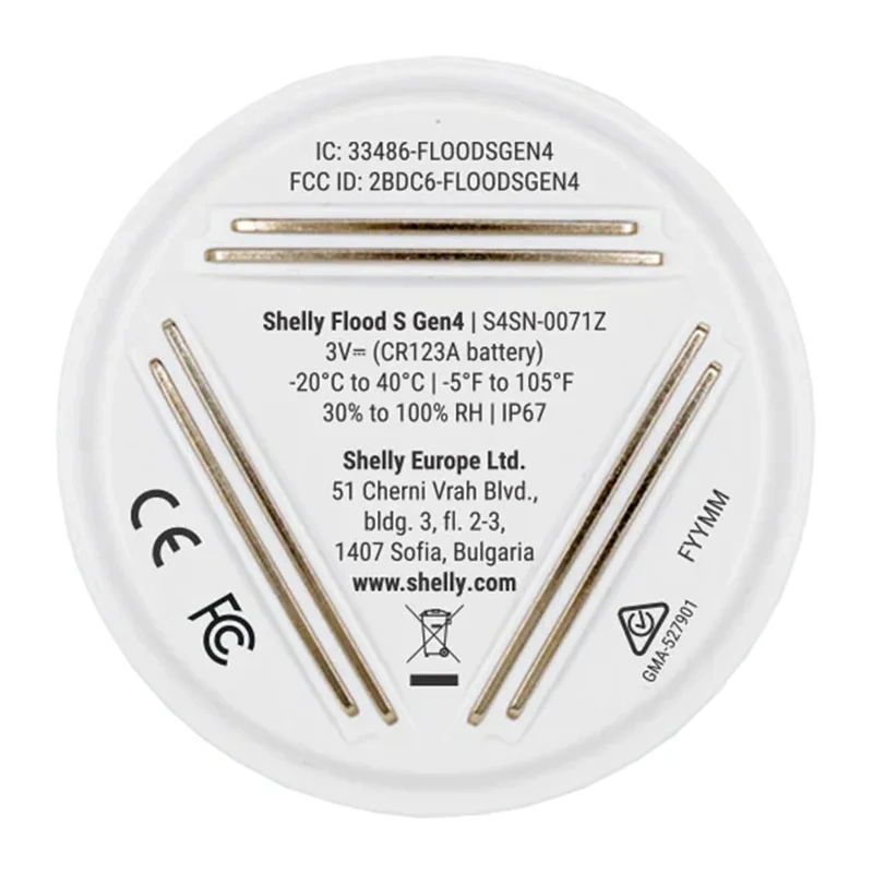 SHELLY Flood S Gen4 Smart Flood Sensor