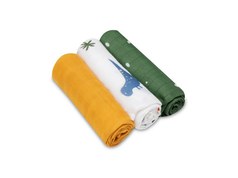 Lionelo bambus pelene, 3kom, 70x70cm, Dino - 21030045