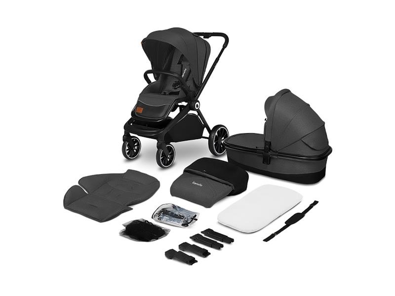 Lionelo dječja kolica MIKA, 2 u 1, nosiljka + sjedalo, madrac, siva - 21050048