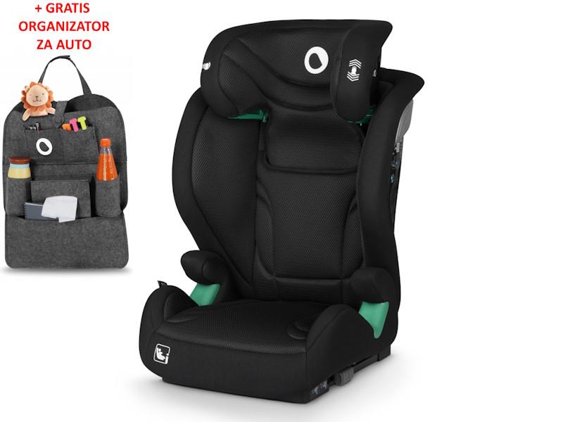 Lionelo i-Size autosjedalica Igo, ISOFIX, 100-150cm, crna + ORGANIZATOR - 21020117