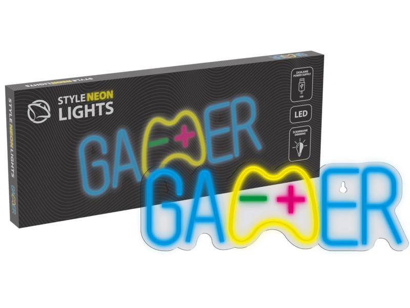 MANTA LED svjetleća oznaka GAMER, 35x11.8cm, plexi, multicolor SNL62MT - 16010312