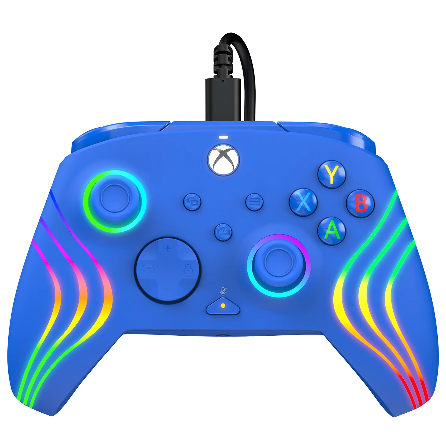 PDP XBOX WIRED CONTROLLER AFTERGLOW WAVE BLUE